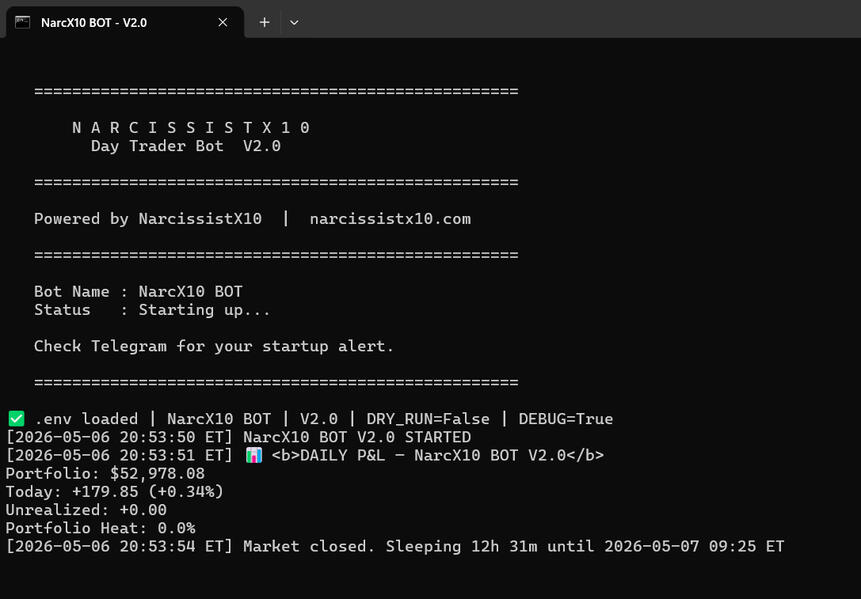 Trading Bot Command Prompt