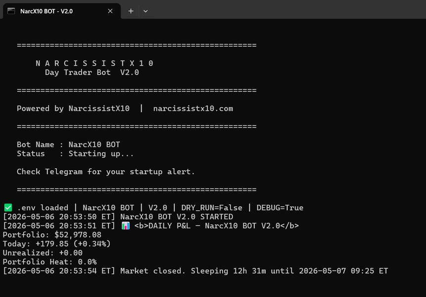 Trading Bot command prompt